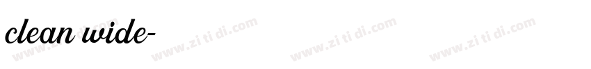 clean wide字体转换